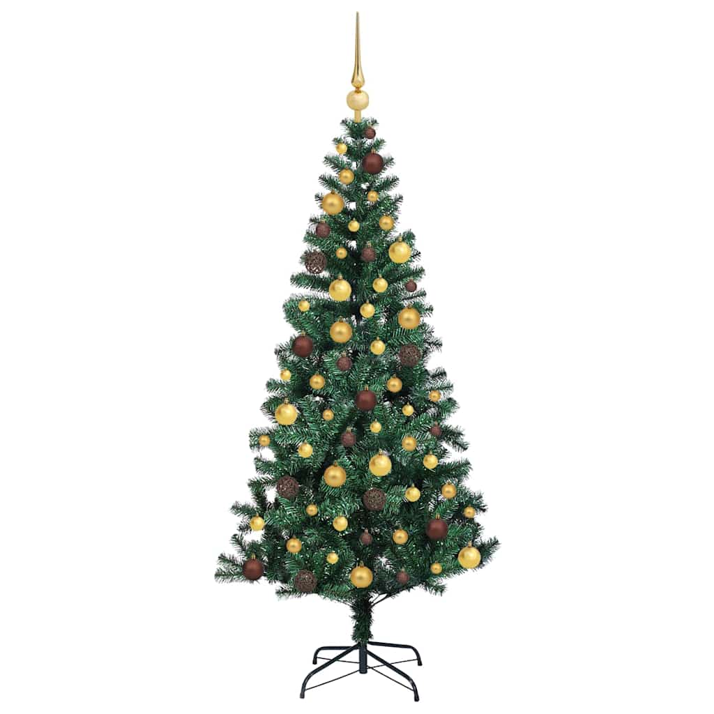 Artificial Pre-lit Christmas Tree Green 70.9" PVC and Metal
