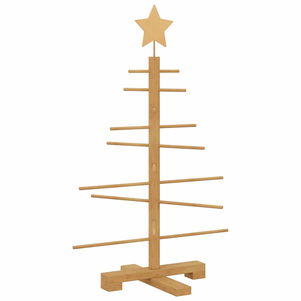 Wooden Christmas Tree with Stand Brown 29.5" bamboo