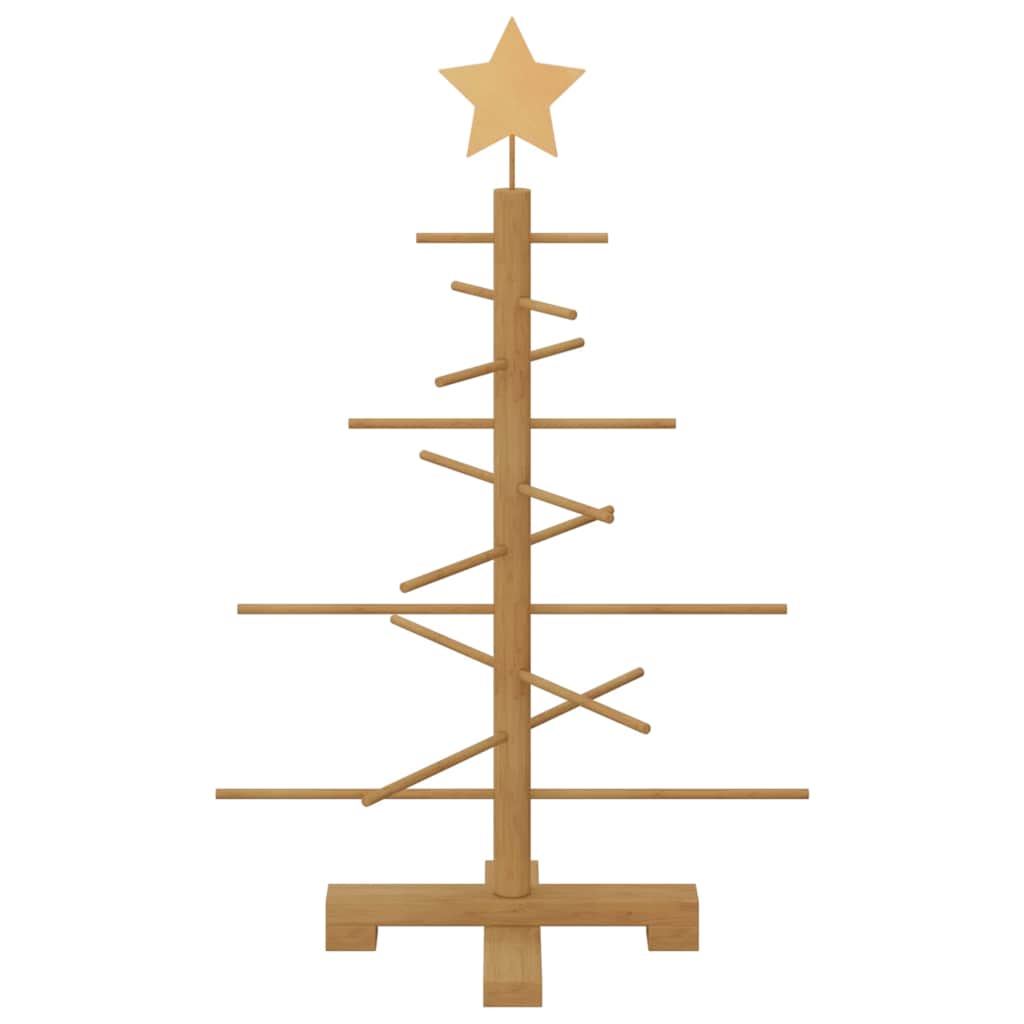 Wooden Christmas Tree with Stand Brown 29.5" bamboo