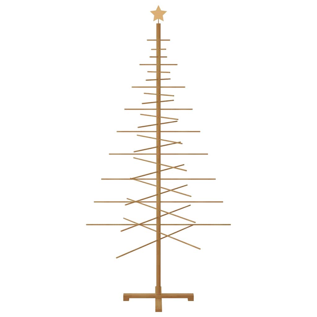 Wooden Christmas Tree with Stand Brown 82.7" bamboo