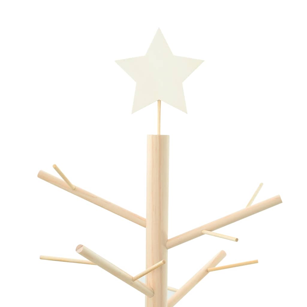Wooden Christmas Tree with Stand Natural 59.1" Solid pine wood