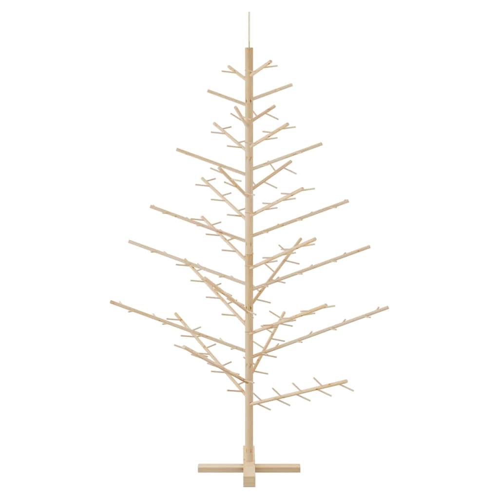 Wooden Christmas Tree with Stand Natural 70.9" Solid pine wood