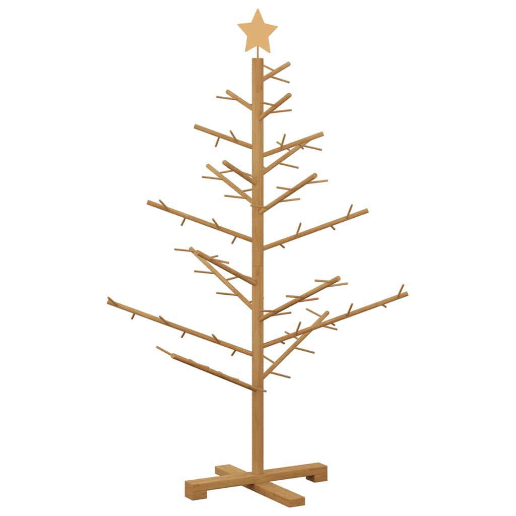 Wooden Christmas Tree with Stand Brown 49.2" Solid pine wood