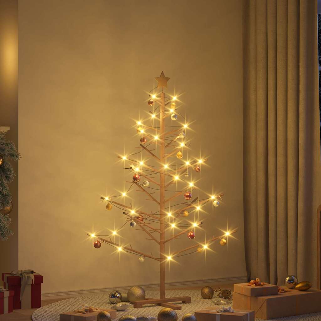 Wooden Christmas Tree with Stand Brown 59.1" Solid pine wood