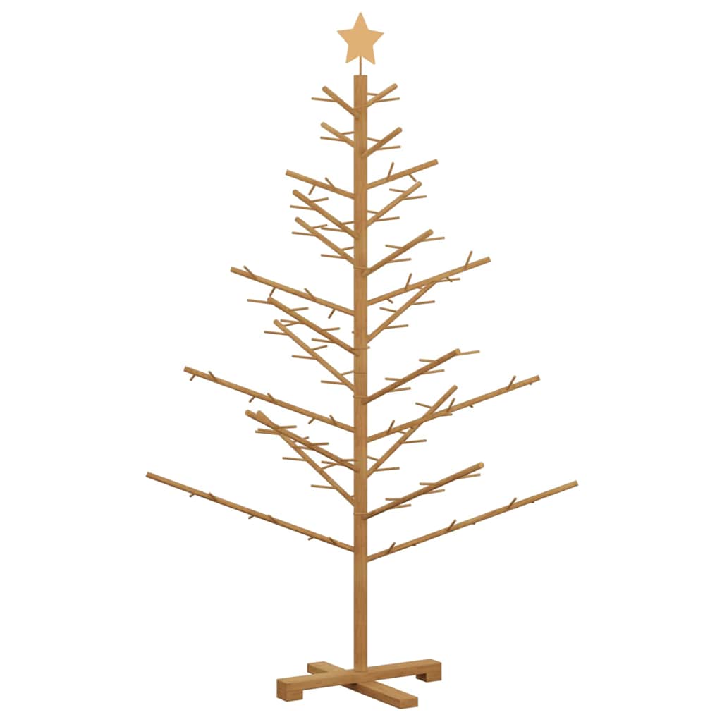 Wooden Christmas Tree with Stand Brown 59.1" Solid pine wood