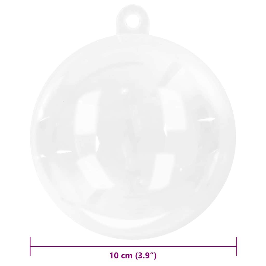 Christmas Bauble Set 25 pcs Transparent Ø 3.94 in Plastic