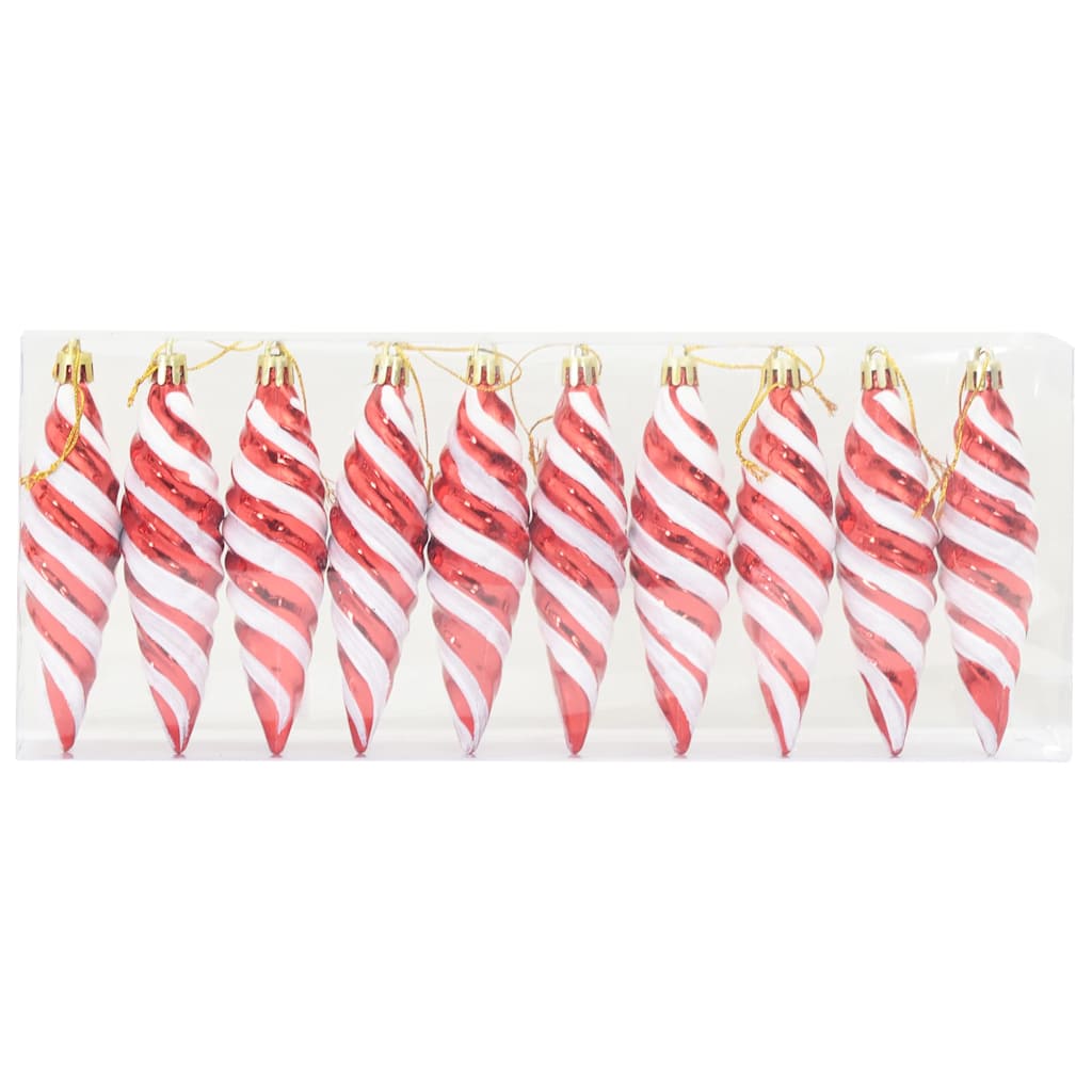 Christmas Spiral Shape Ball 40 pcs Red