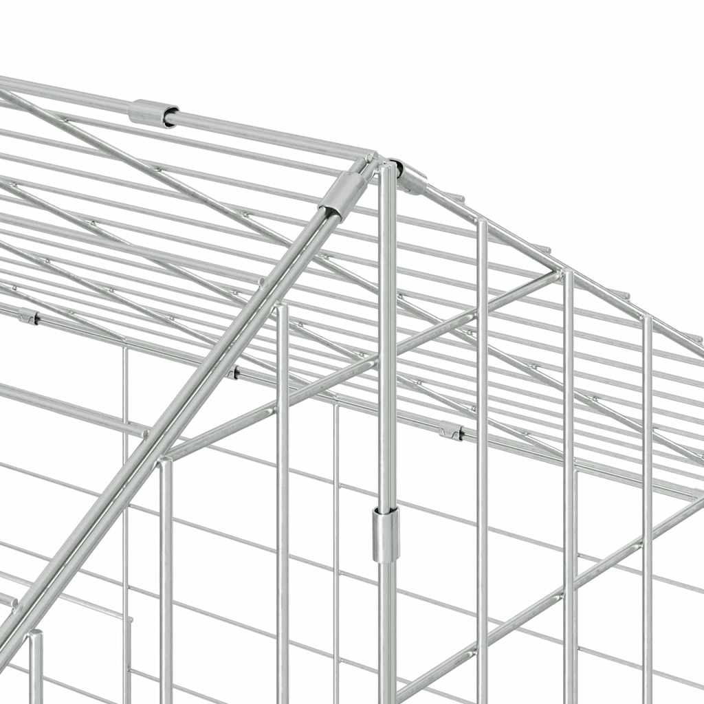 Rabbit Cage Silver 78.74 x 30.71 x 30.71 in Galvanised Steel