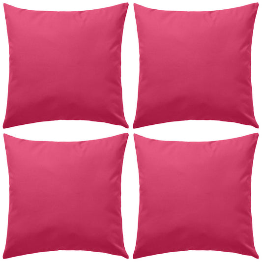 Outdoor Pillow Set of 4 Pink Polyester fabric 18 x 18 in