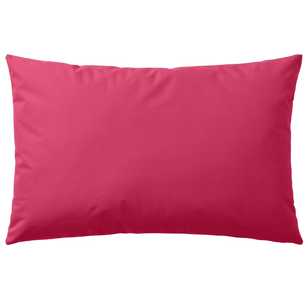 Outdoor Pillow Set of 4 Pink Polyester Fabric with PP Filling