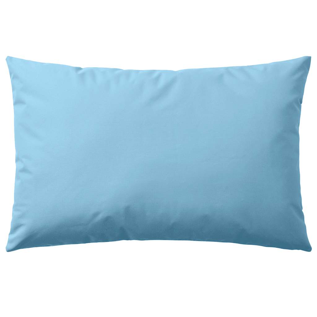 Outdoor Pillow Set of 4 Light Blue Polyester 23.6 in x 15.7 in