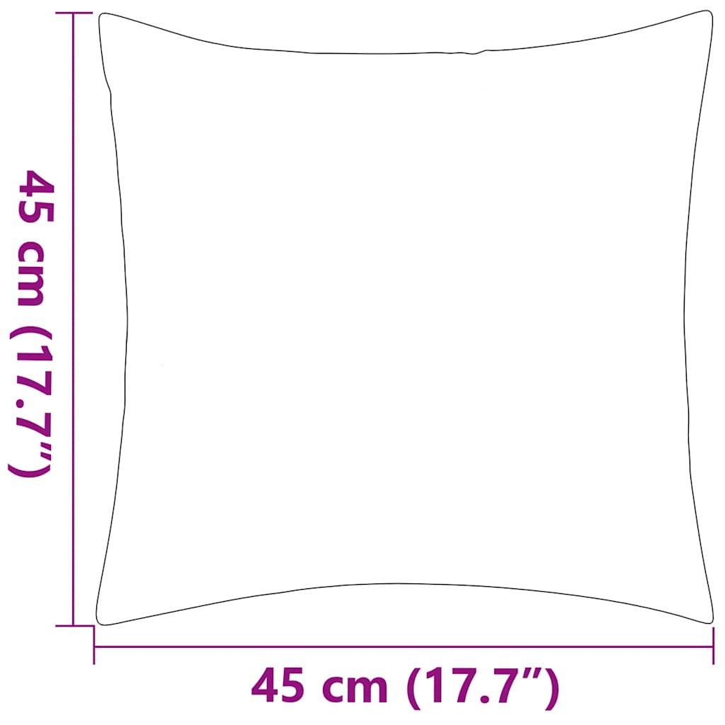 Outdoor Pillow Set of 4 Grey Polyester 17.7 x 17.7 in