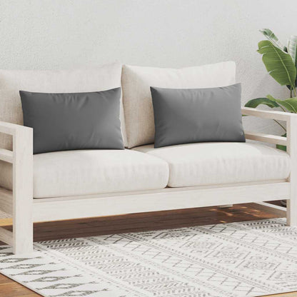 Outdoor Pillow Set of 2 Gray Polyester Medium Water-resistant