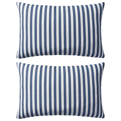 Outdoor Pillow Set of 2 Navy Polyester fabric with 1 lb PP filling