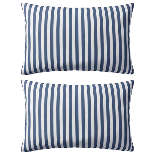 Outdoor Pillow Set of 2 Navy Polyester fabric with 1 lb PP filling