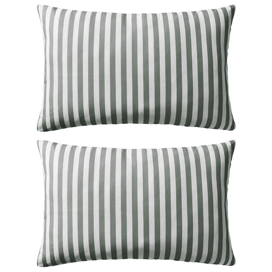 Outdoor Pillow Set of 2 Grey Polyester 23.6 x 15.7 in