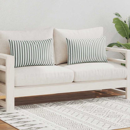 Outdoor Pillow Set of 2 Grey Polyester 23.6 x 15.7 in