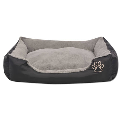 Dog Bed Black PU-coated oxford fabric, faux fur XXL Dog Bed