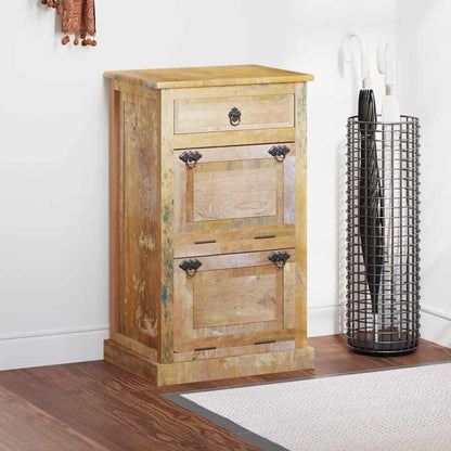 4-Layer Shoe Cabinet with Drawer Solid Reclaimed Wood