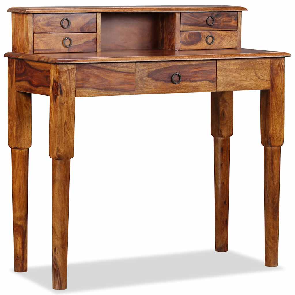 Writing Desk with 5 Drawers Solid Acacia Wood 35.4"x15.7"x35.4"