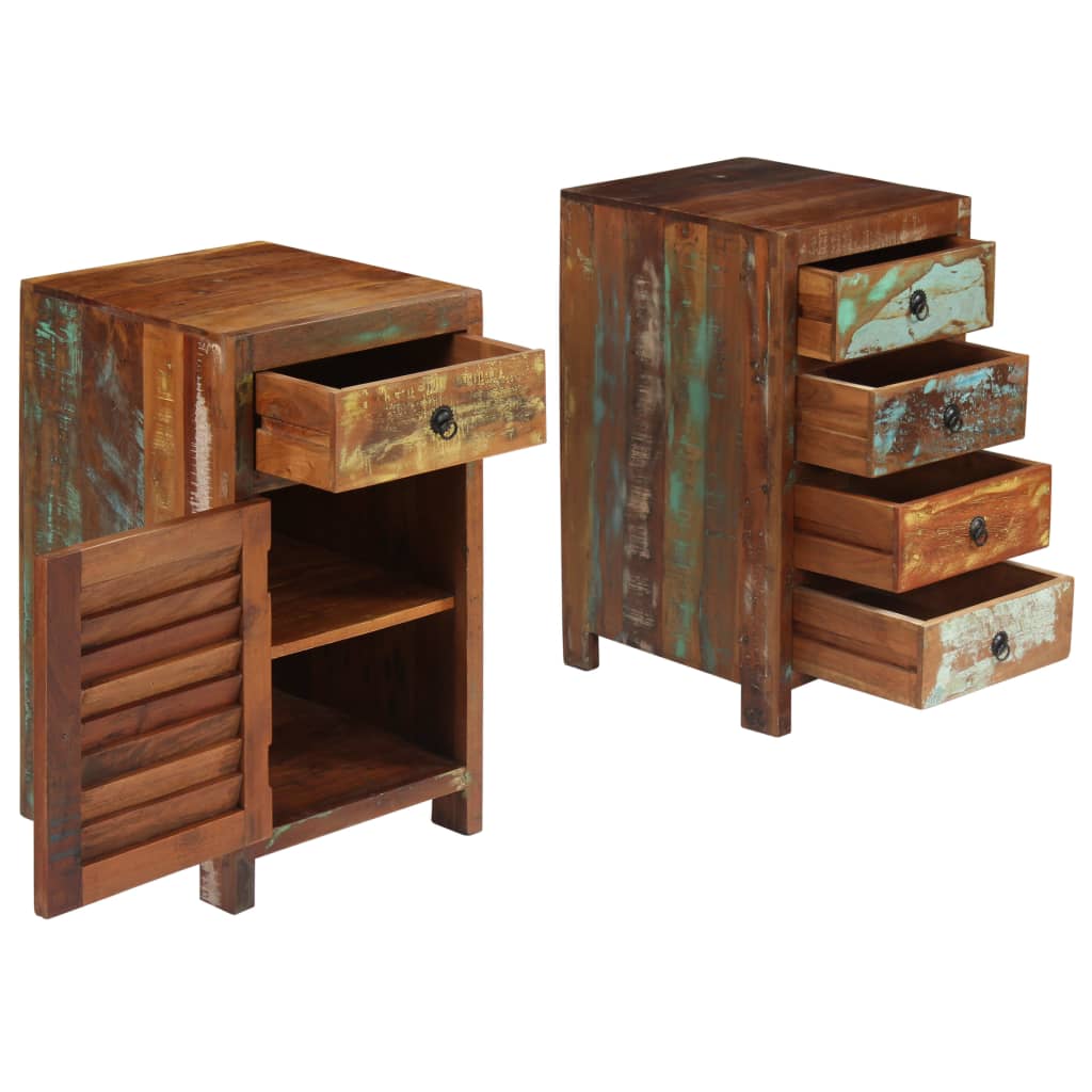 Pedestal Desk Solid Reclaimed Wood 55.1"x19.6"x30.3"