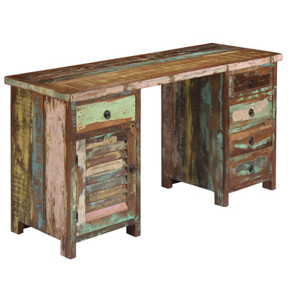 Pedestal Desk Solid Reclaimed Wood 55.1"x19.6"x30.3"