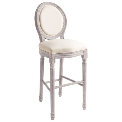 Bar Stools 2 pcs White Linen