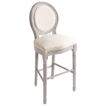 Bar Stools 2 pcs White Linen