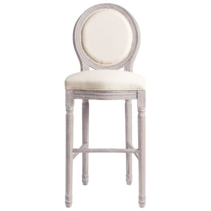 Bar Stools 2 pcs White Linen