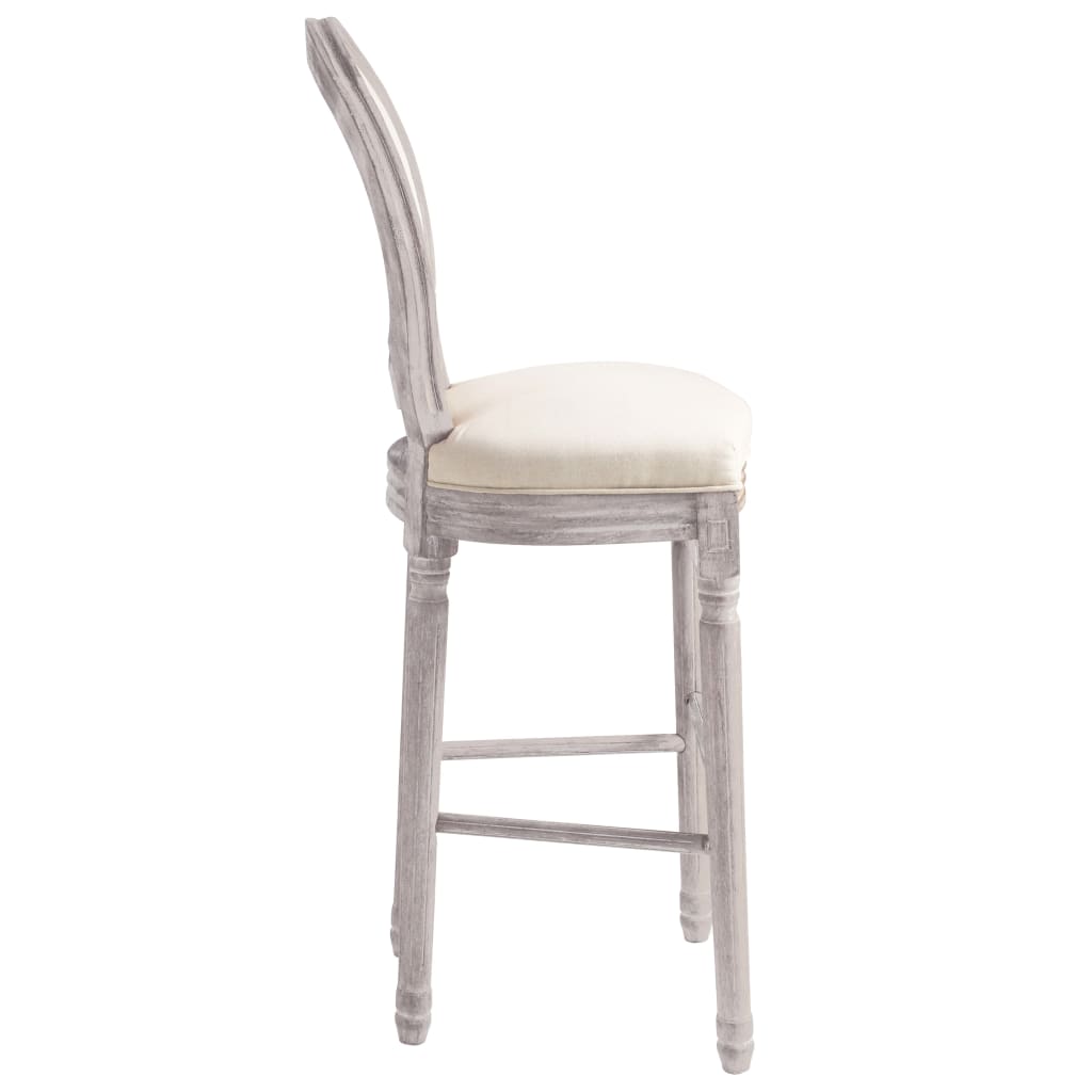 Bar Stools 2 pcs White Linen