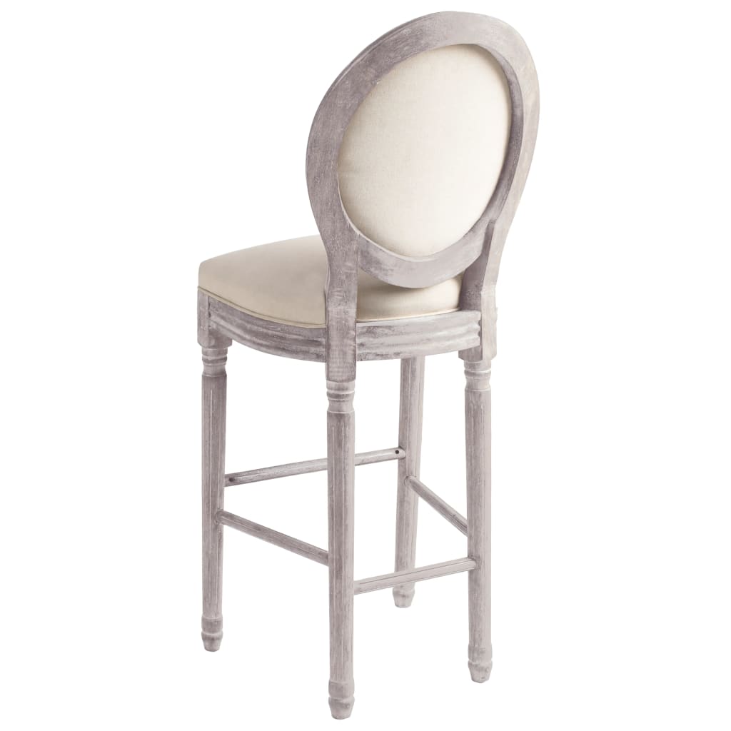 Bar Stools 2 pcs White Linen