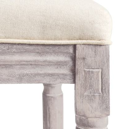 Bar Stools 2 pcs White Linen