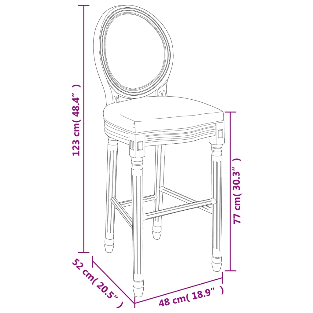 Bar Stools 2 pcs White Linen