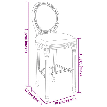 Bar Stools 2 pcs White Linen