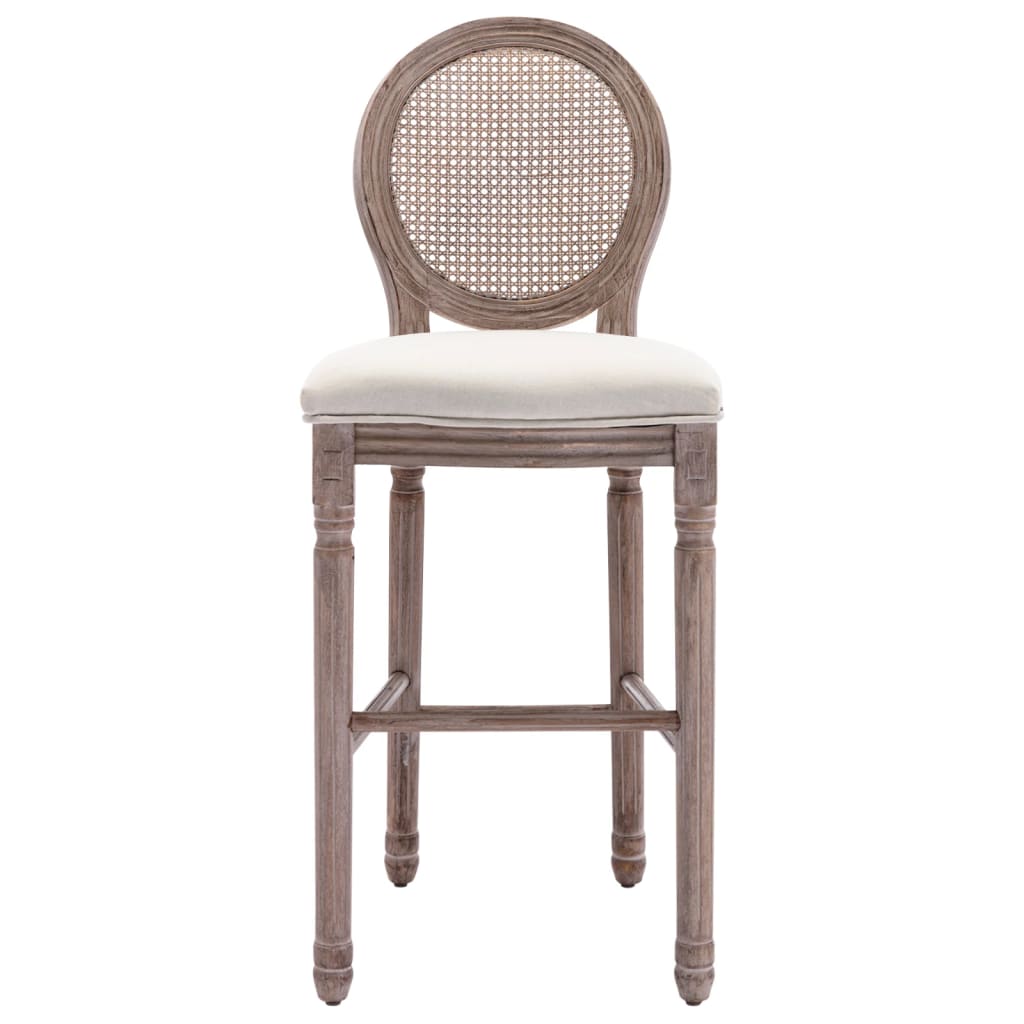 Bar Stools 2 pcs White Linen
