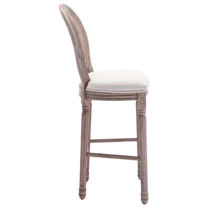 Bar Stools 2 pcs White Linen