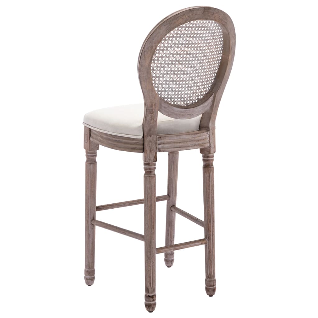 Bar Stools 2 pcs White Linen