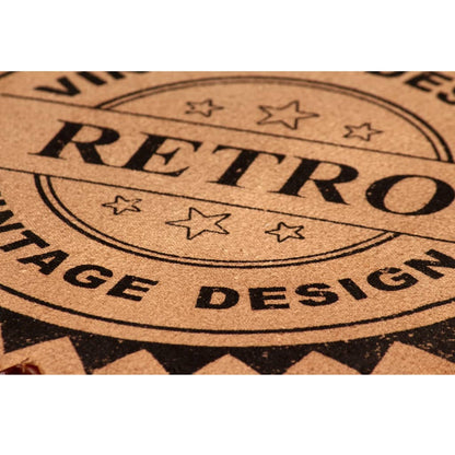 Bar Stool Set of 2 Brown and Black Real leather, canvas and steel
