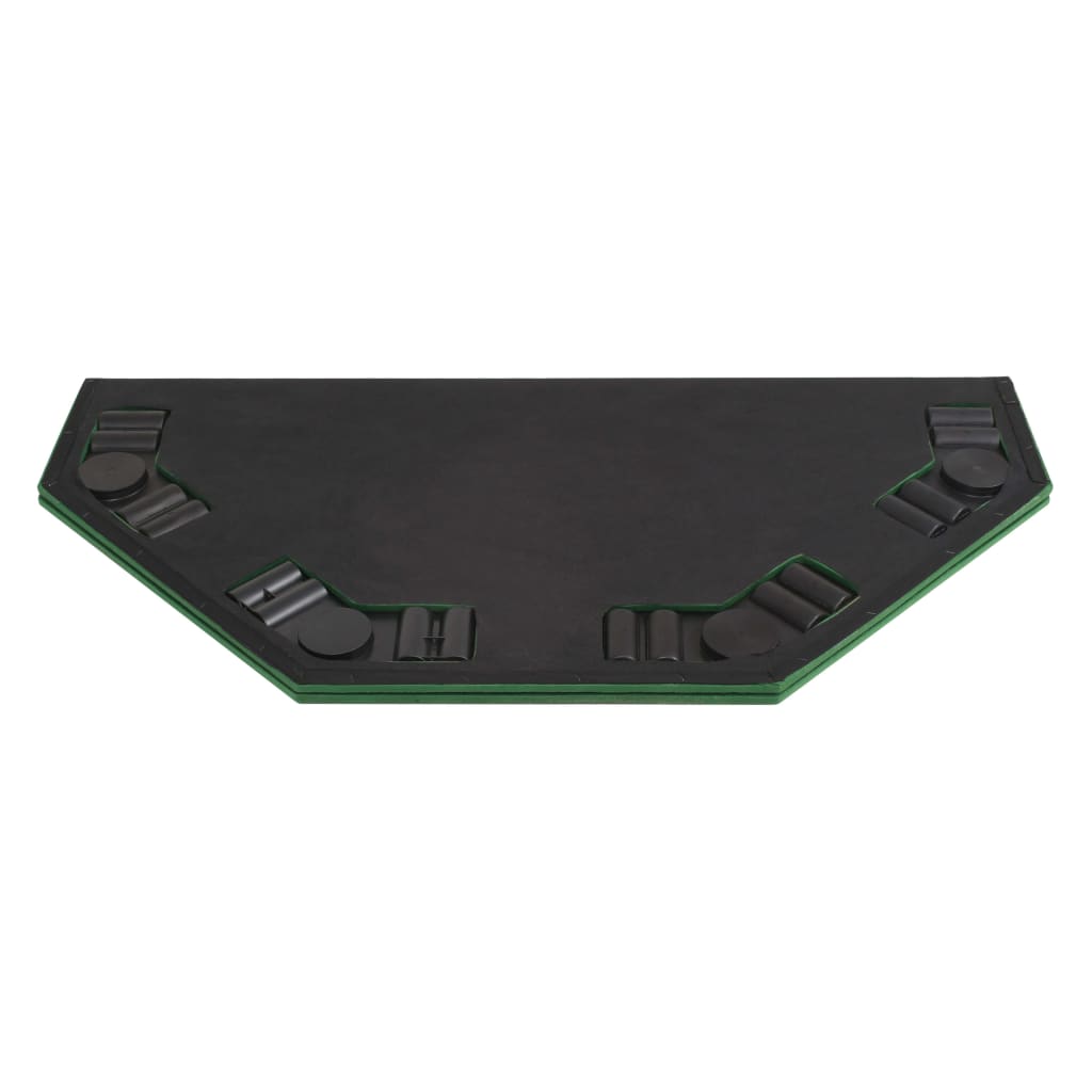 8 Player Folding Poker Tabletop Green and Black