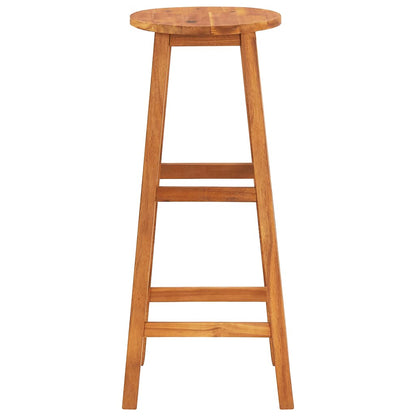 Bar Chairs 2 pcs Solid Acacia Wood
