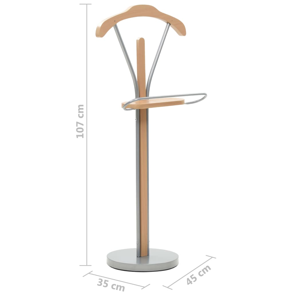 Suit Stand Natural MDF 42.1 in tall Lightweight Clothing Rack