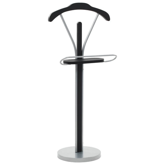 Valet Stand Black and Gray MDF and Steel Lightweight Valet Stand