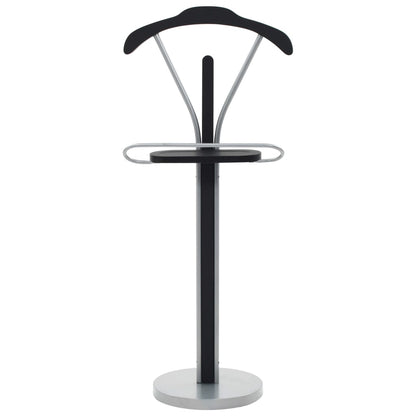 Valet Stand Black and Gray MDF and Steel Lightweight Valet Stand