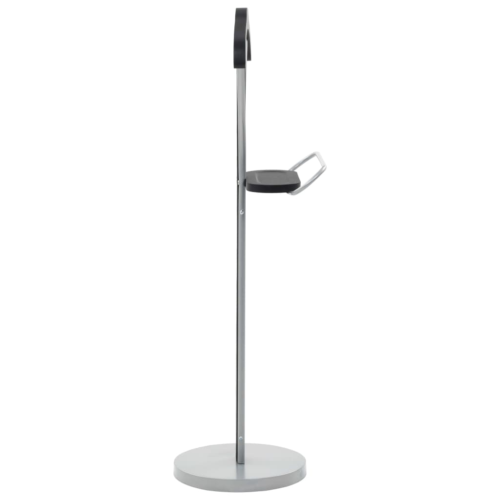 Valet Stand Black and Gray MDF and Steel Lightweight Valet Stand