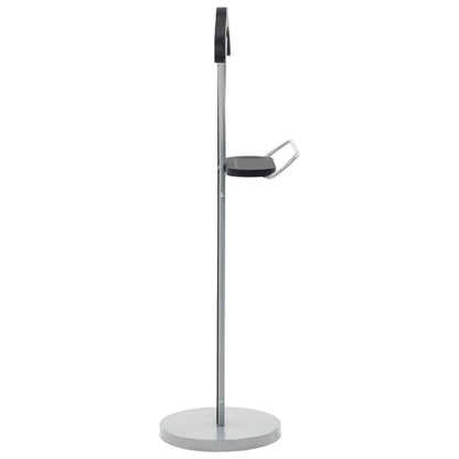 Valet Stand Black and Gray MDF and Steel Lightweight Valet Stand