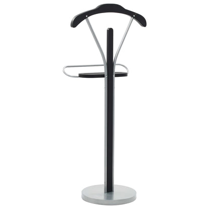 Valet Stand Black and Gray MDF and Steel Lightweight Valet Stand
