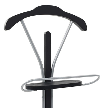 Valet Stand Black and Gray MDF and Steel Lightweight Valet Stand