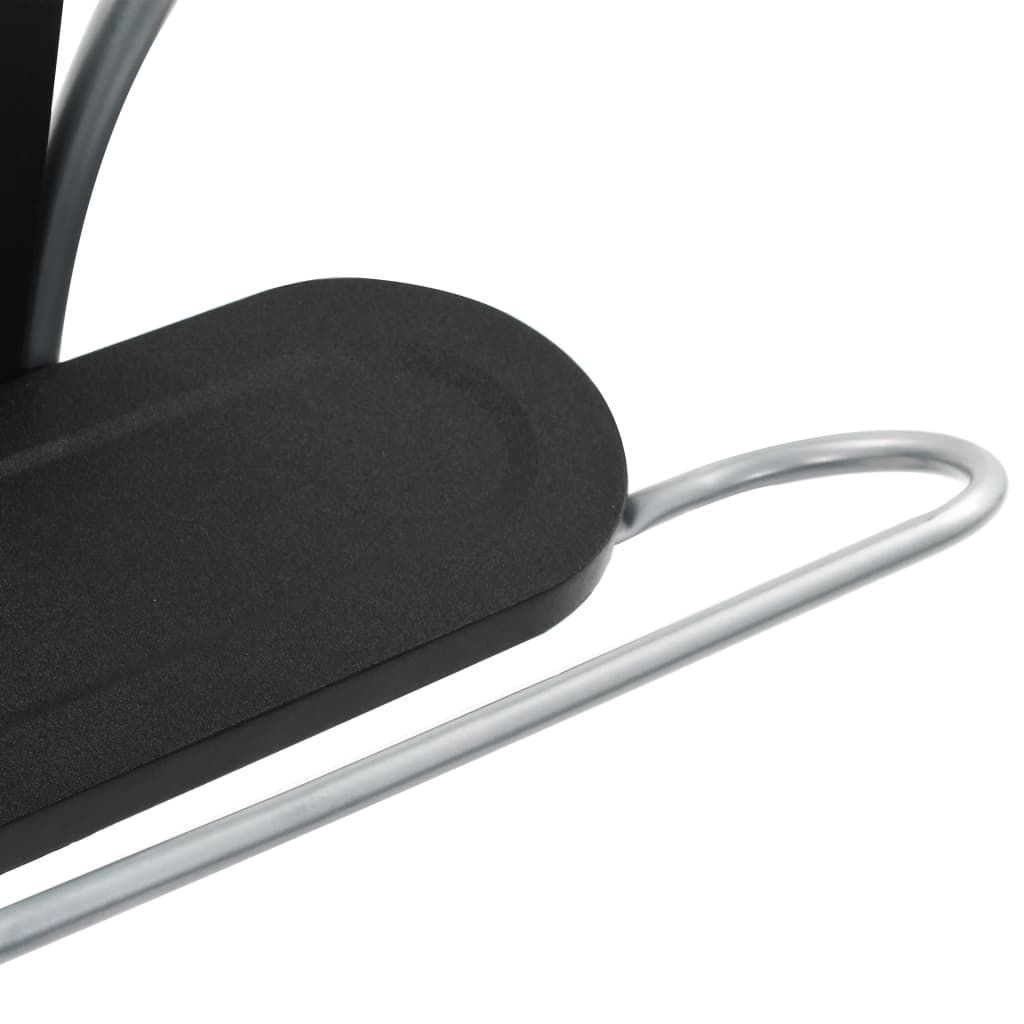Valet Stand Black and Gray MDF and Steel Lightweight Valet Stand