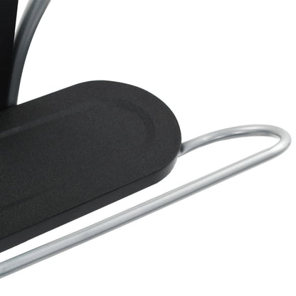Valet Stand Black and Gray MDF and Steel Lightweight Valet Stand