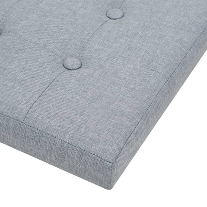 Storage Stool Light Gray Faux linen, MDF, Foam Medium Foldable